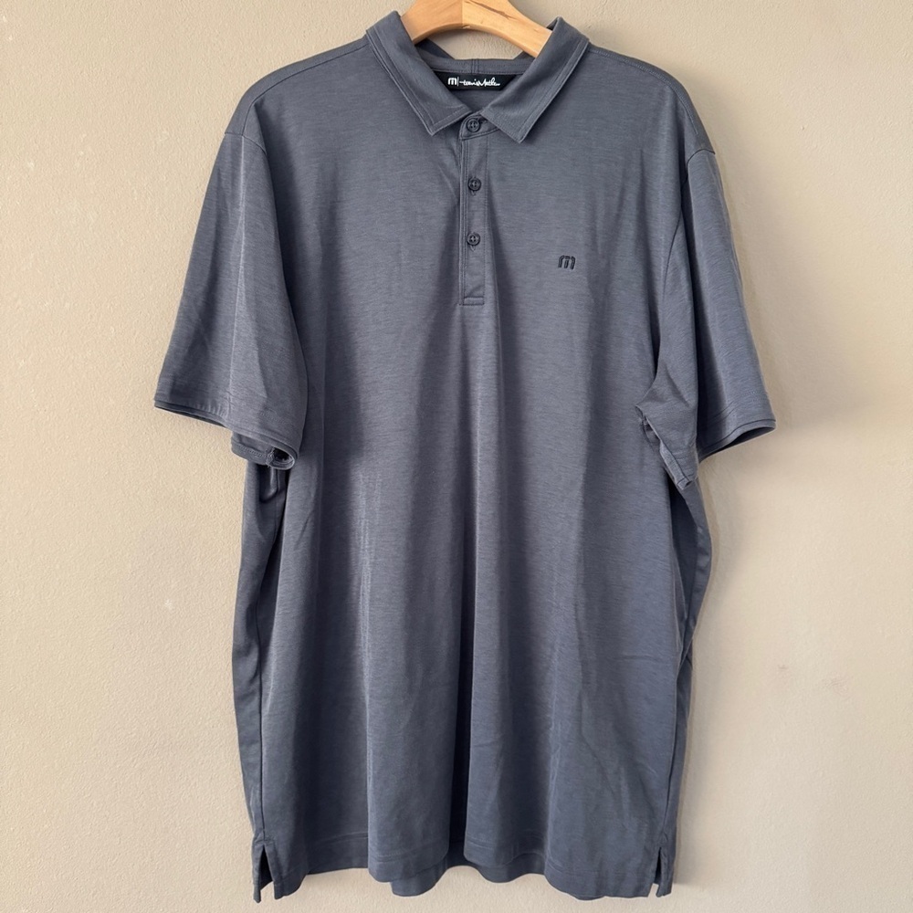 Travis Mathew Men's Grey Golf Polo Shirt Size XXL